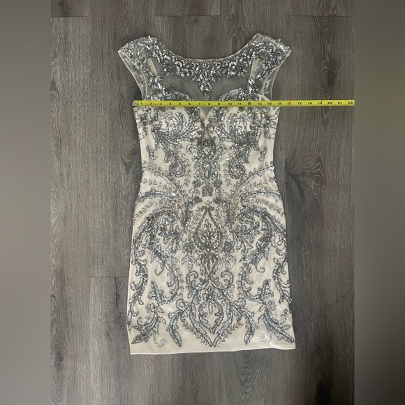 Jovani Cream and Silver Embellished Prom Dress - Picture 10 of 10